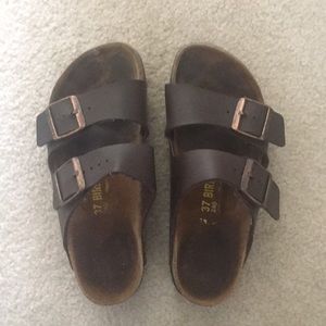 Size 37 brown Birkenstocks